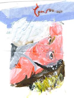 Self Portrait: Arylic on Deli sheet
