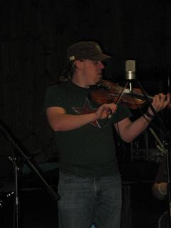 Mike belts out a fiddle tune